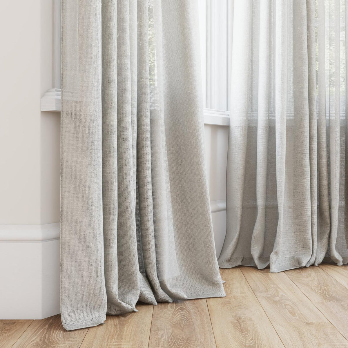 FR-One Statement Linen fire retardant curtain fabric, view 4