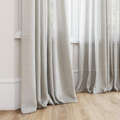 FR-One Statement Linen fire retardant curtain fabric, view 4