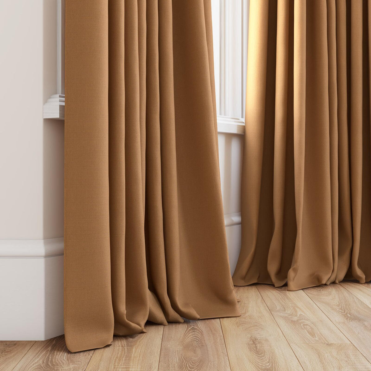 FR-One Darkness Mandarin fire retardant curtain fabric, view 4