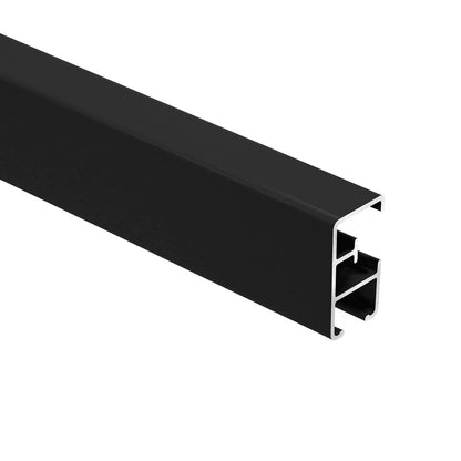 Heavy Duty H-Section 14.2mm × 26mm profile end view showing the 6mm glider groove – black