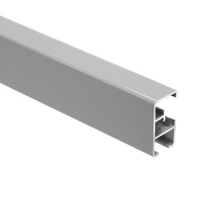 Heavy Duty H-Section 14.2mm × 26mm profile end view showing the 6mm glider groove – silver