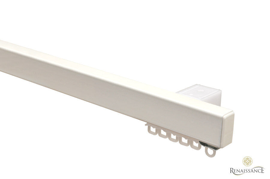 Heavy Duty H-Section contract curtain track in white – hero shot
