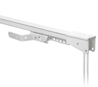 K-Section Corded contract curtain track kit in white with standard gliders