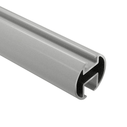 Motiva Round 28mm profile end view showing the 6mm glider groove – silver
