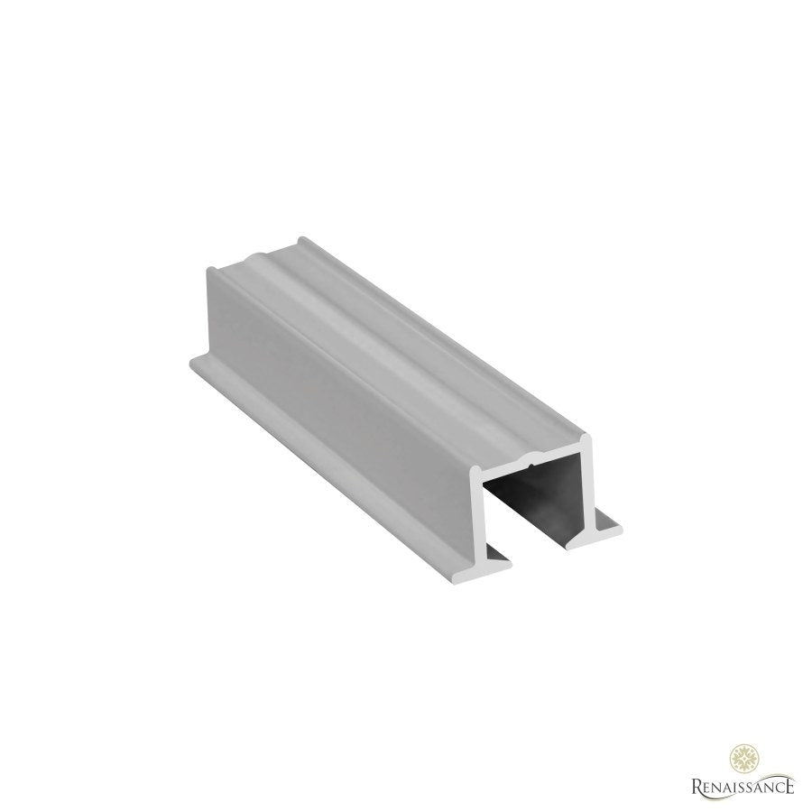 Recess M-Section 20mm × 14mm profile end view showing the 6mm glider groove – white