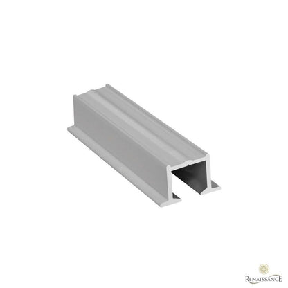 Recess M-Section 20mm × 14mm profile end view showing the 6mm glider groove – white