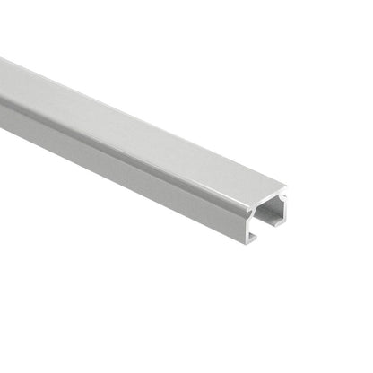 W-Section rail end view showing the 6mm glider groove – white