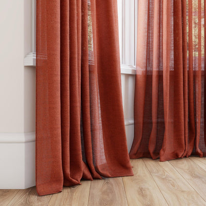 FR-One Statement Tangerine fire retardant curtain fabric, view 4
