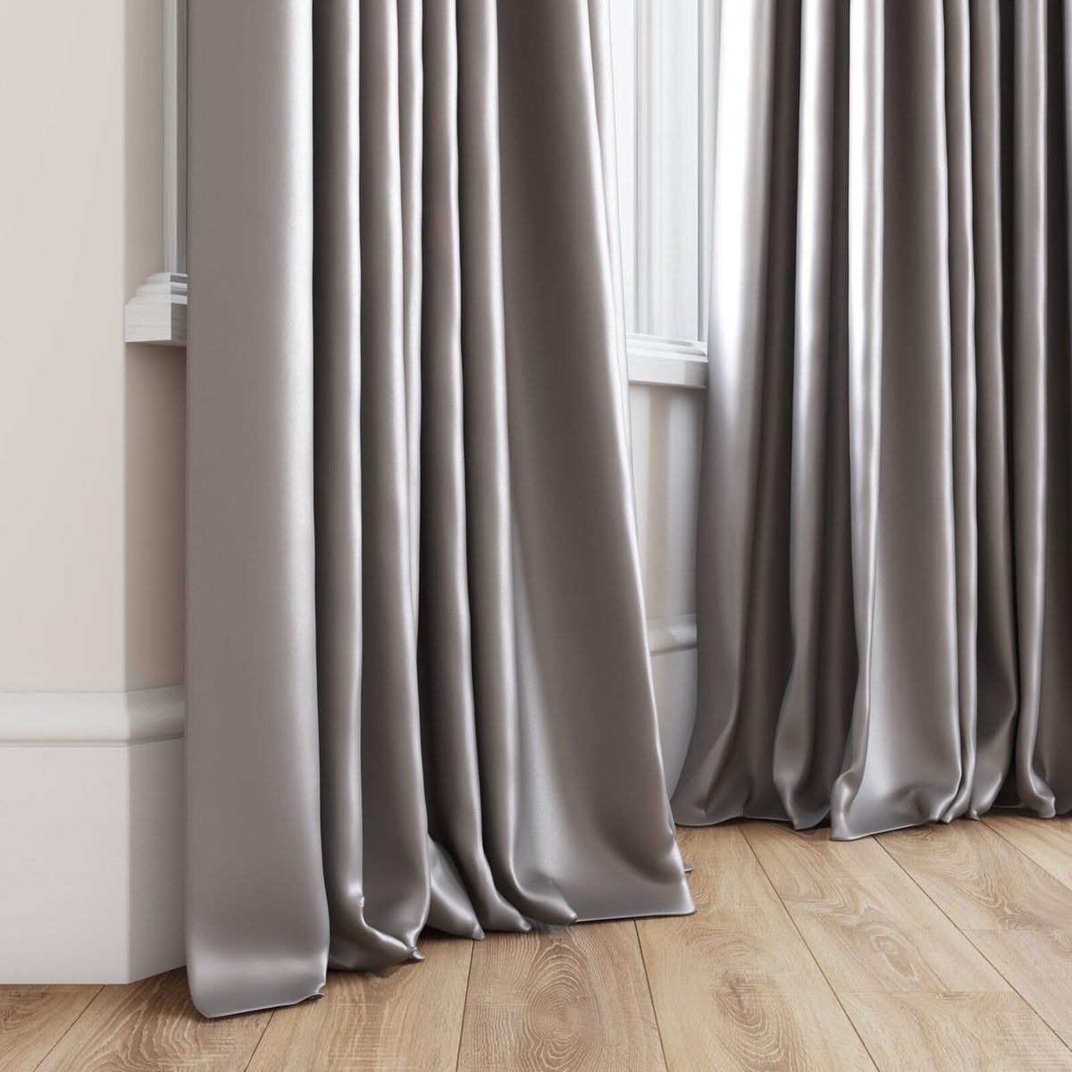 Sekers Vow Chrome fire retardant curtain fabric, view 3