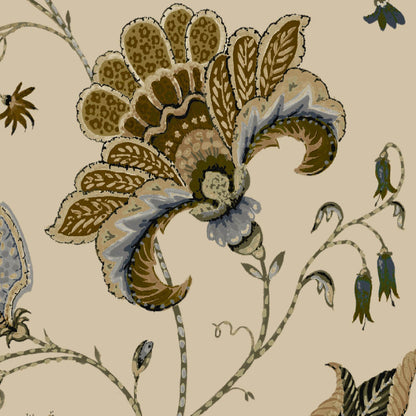 Mallion & Knowles Varanasi Autumn Fire Retardant Curtains texture detail