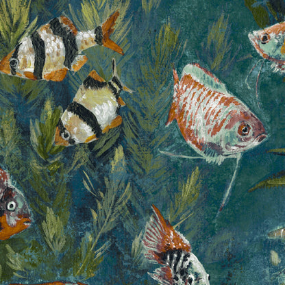 Mallion & Knowles Pisces Jade Fire Retardant Curtains texture detail