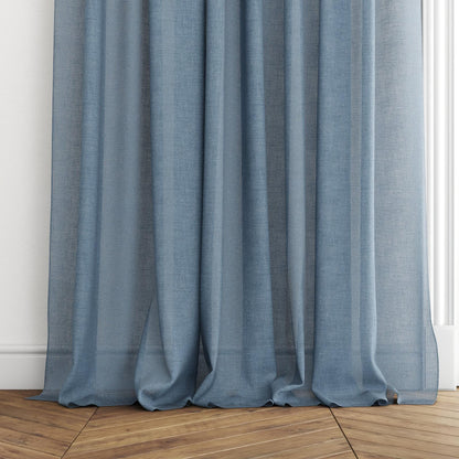 FR-One Statement Denim fire retardant curtain fabric, view 5