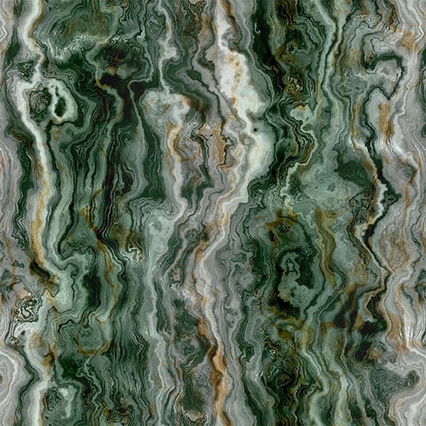Magma 298 Emerald/Gold fire retardant curtain fabric