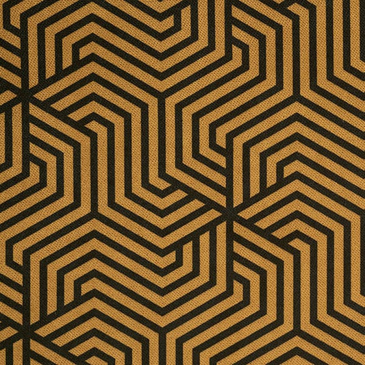 Maze 314 Mustard fire retardant curtain fabric