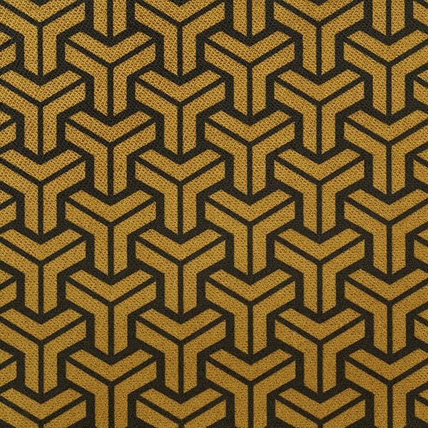 Tessellate 314 Mustard fire retardant curtain fabric