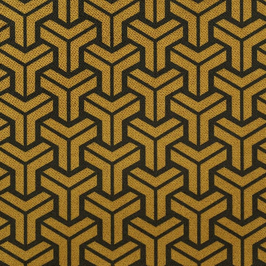 Tessellate 314 Mustard fire retardant curtain fabric