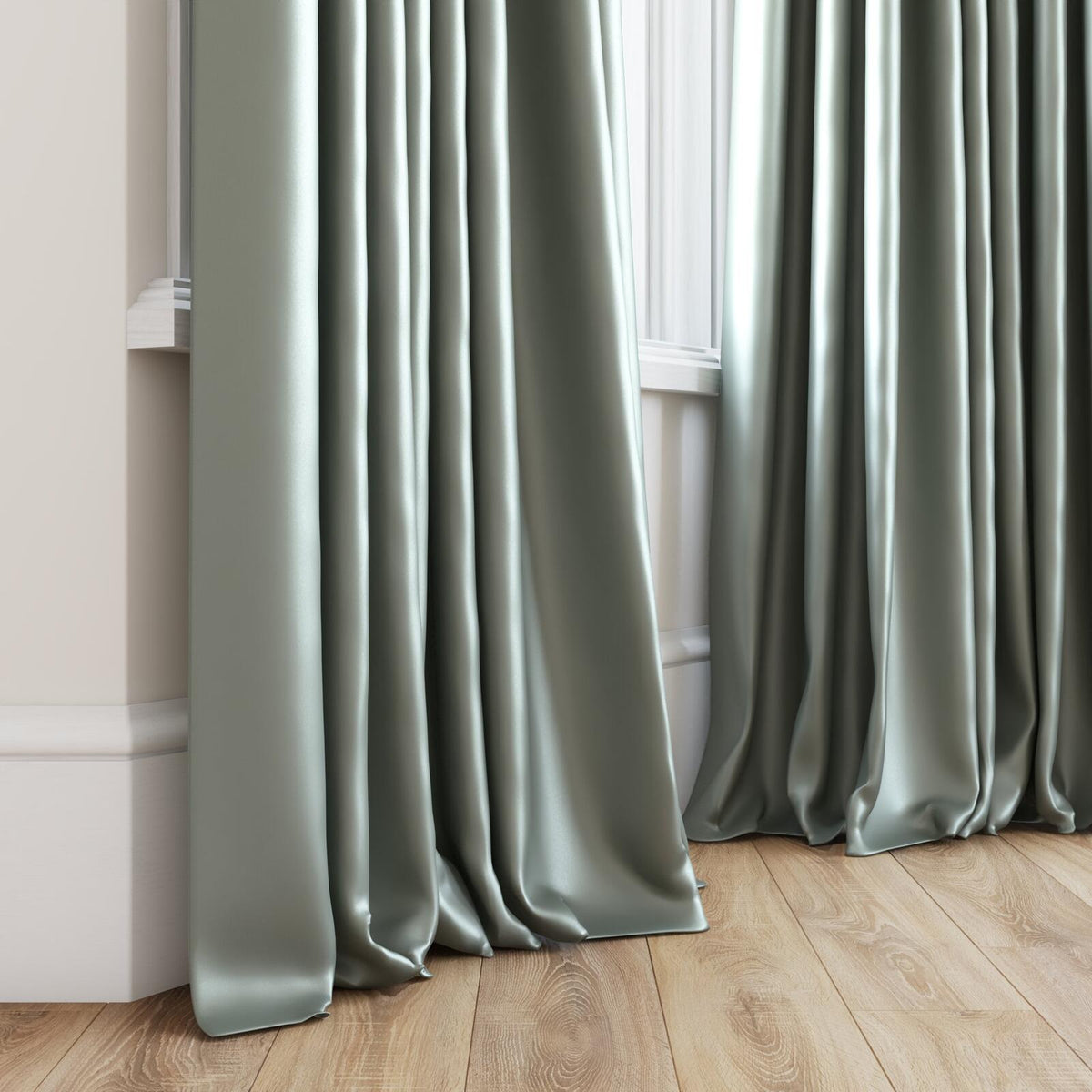 Sekers Vow Eucalyptus fire retardant curtain fabric, view 2