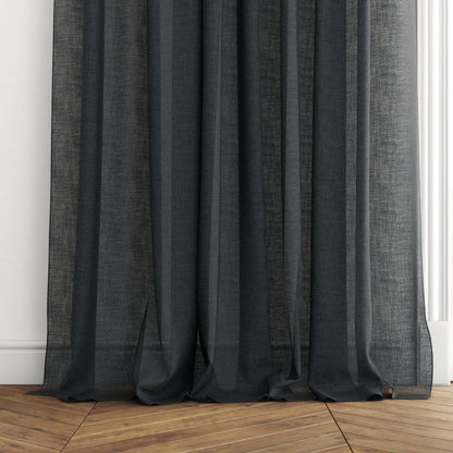 FR-One Statement Onyx fire retardant curtain fabric, view 4