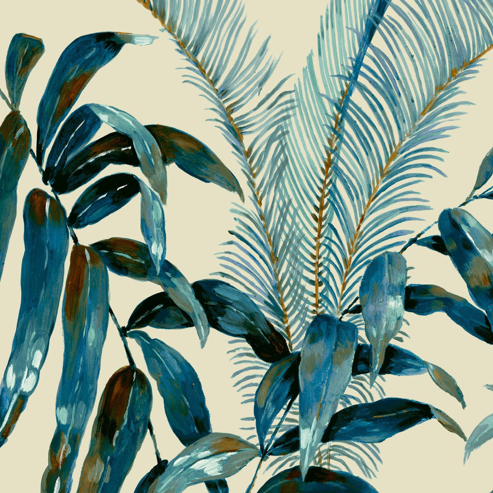 Mallion & Knowles Pavillion Cyan Fire Retardant Curtains texture detail