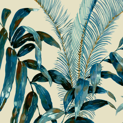 Mallion & Knowles Pavillion Cyan Fire Retardant Curtains texture detail