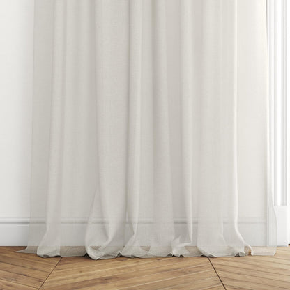 Sekers Zephyr Ivory fire retardant curtain fabric, view 3