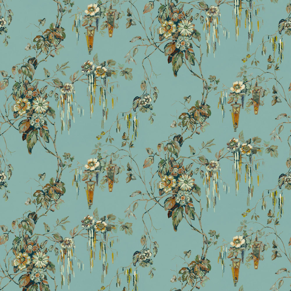 Mallion & Knowles Tiffany Teal Fire Retardant Curtains