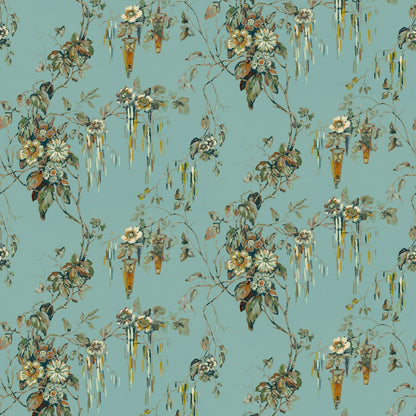 Mallion & Knowles Tiffany Teal Fire Retardant Curtains