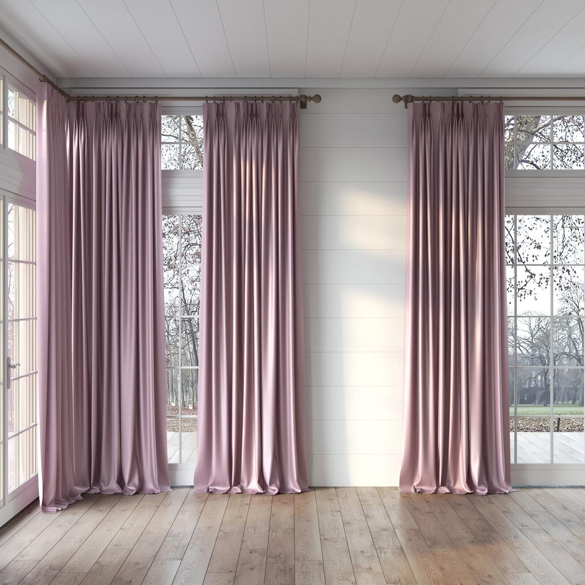 Sekers Vow Heather fire retardant curtain fabric, view 3