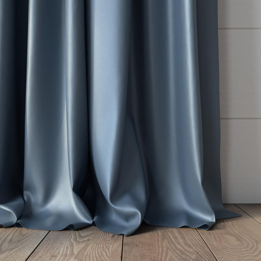 Sekers Vow Blue fire retardant curtain fabric, view 2