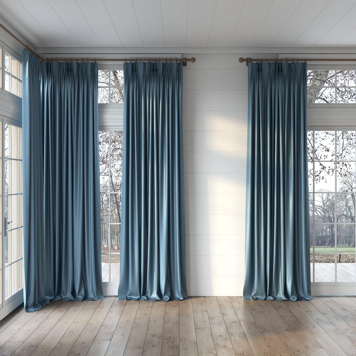 Sekers Vow Ocean fire retardant curtain fabric, view 3