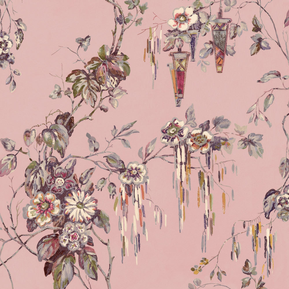 Mallion & Knowles Tiffany Rose Fire Retardant Curtains texture detail