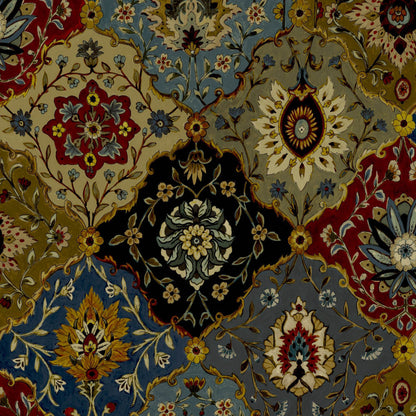 Mallion & Knowles Kashmir Chintz Fire Retardant Curtains texture detail