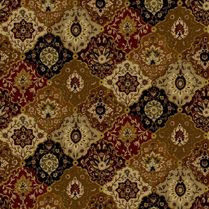 Mallion & Knowles Kashmir Rustic/Amber Fire Retardant Curtains