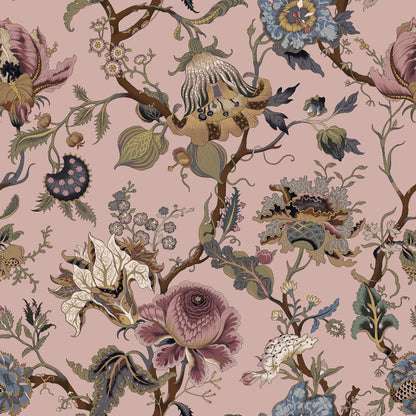Mallion & Knowles Athena Blush Fire Retardant Curtains texture detail