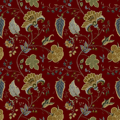 Mallion & Knowles Varanasi Crimson Fire Retardant Curtains