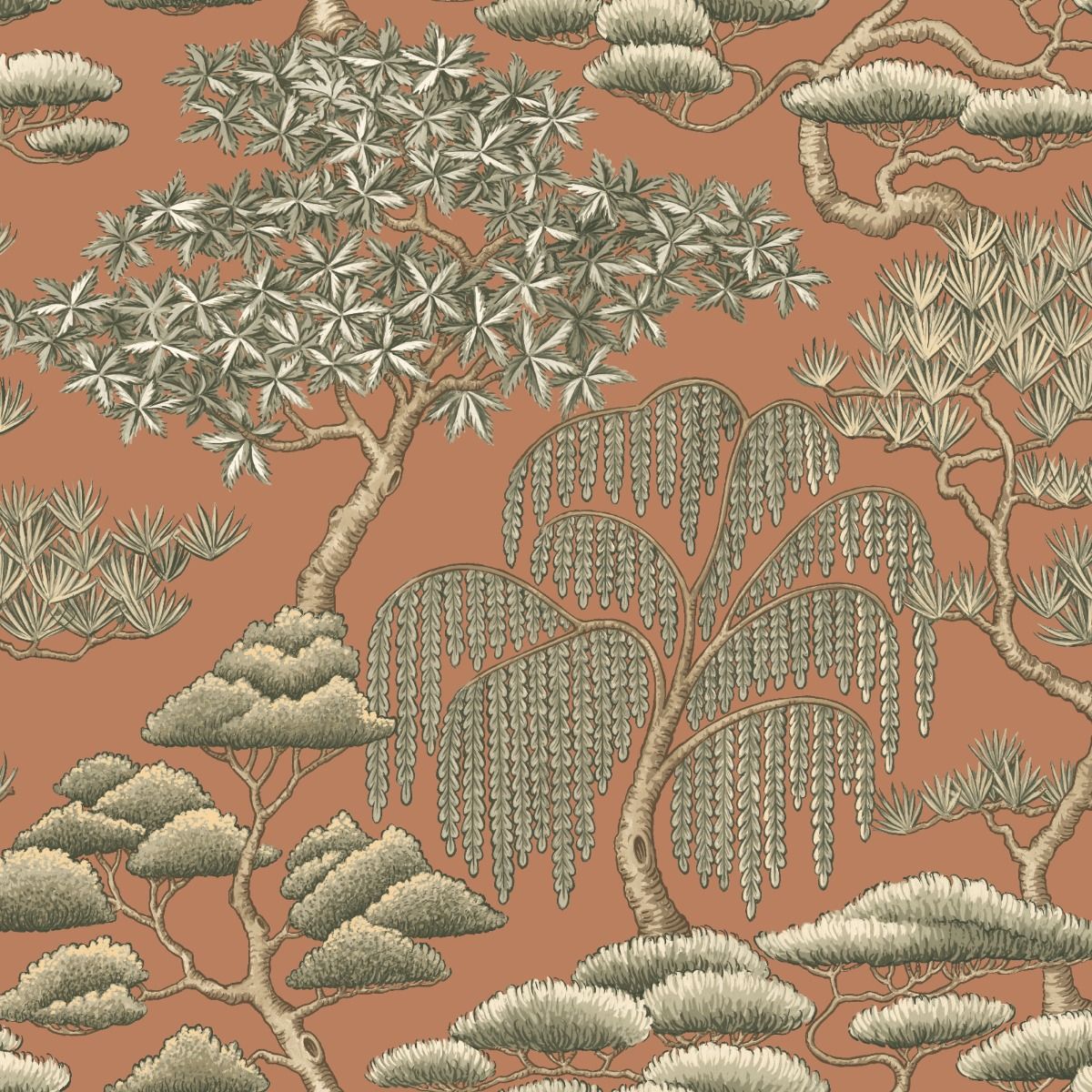 ILIV Matsu Burnt Sienna Fire Retardant Curtains