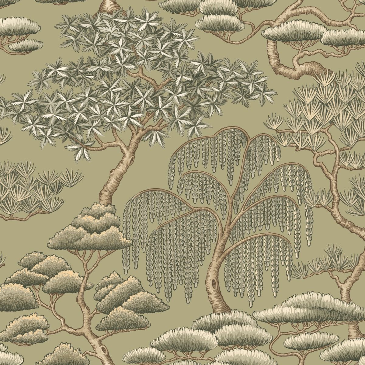 ILIV Matsu Olive Fire Retardant Curtains