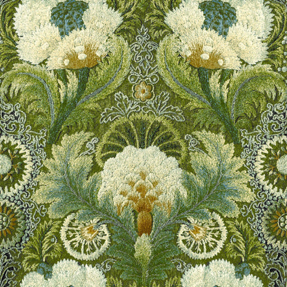 Mallion & Knowles Tapestry Forest Fire Retardant Curtains texture detail
