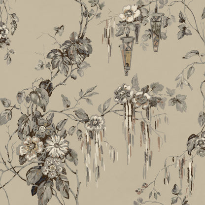 Mallion & Knowles Tiffany Taupe Fire Retardant Curtains texture detail