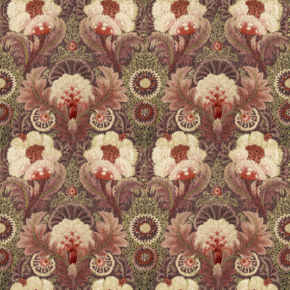 Mallion & Knowles Tapestry Crimson Fire Retardant Curtains