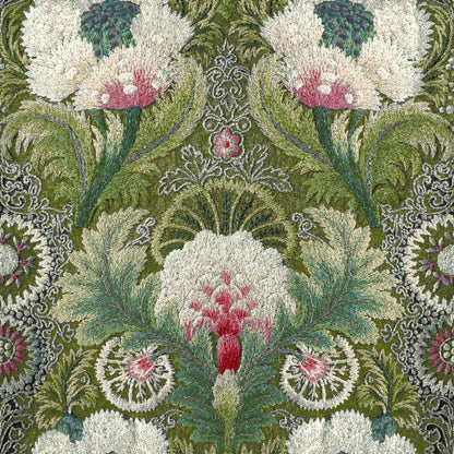 Mallion & Knowles Tapestry Chintz Fire Retardant Curtains texture detail
