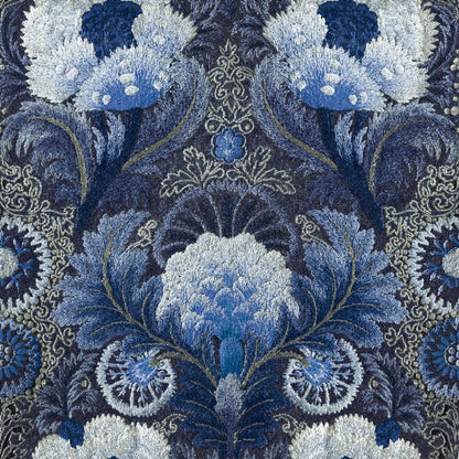 Mallion & Knowles Tapestry Marine Fire Retardant Curtains texture detail