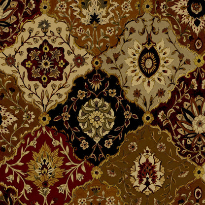 Mallion & Knowles Kashmir Rustic/Amber Fire Retardant Curtains texture detail