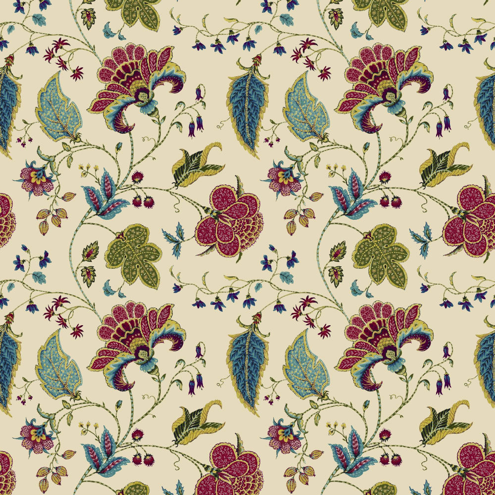 Mallion & Knowles Varanasi Chintz Fire Retardant Curtains