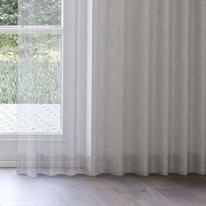 Sekers Aster Graphite fire retardant curtain fabric, view 4
