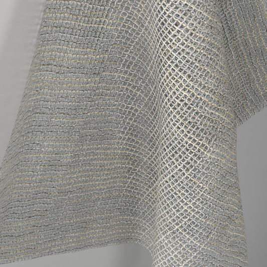 Sekers Aster Graphite fire retardant curtain fabric, view 2