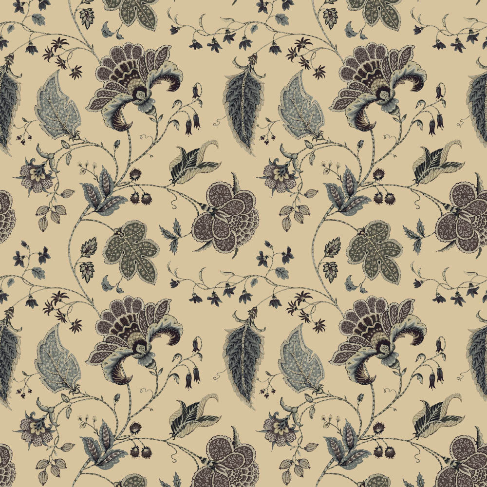 Mallion & Knowles Varanasi Taupe Fire Retardant Curtains