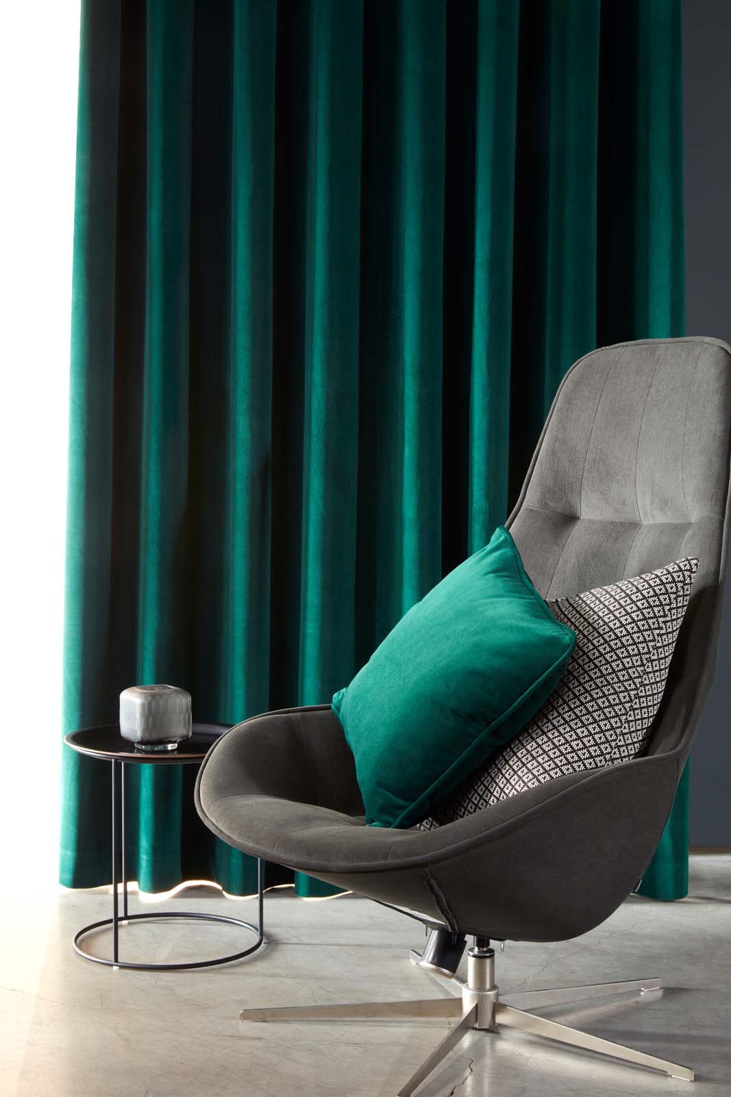 Edmund Bell Sensation Indigo Fire Retardant Curtains