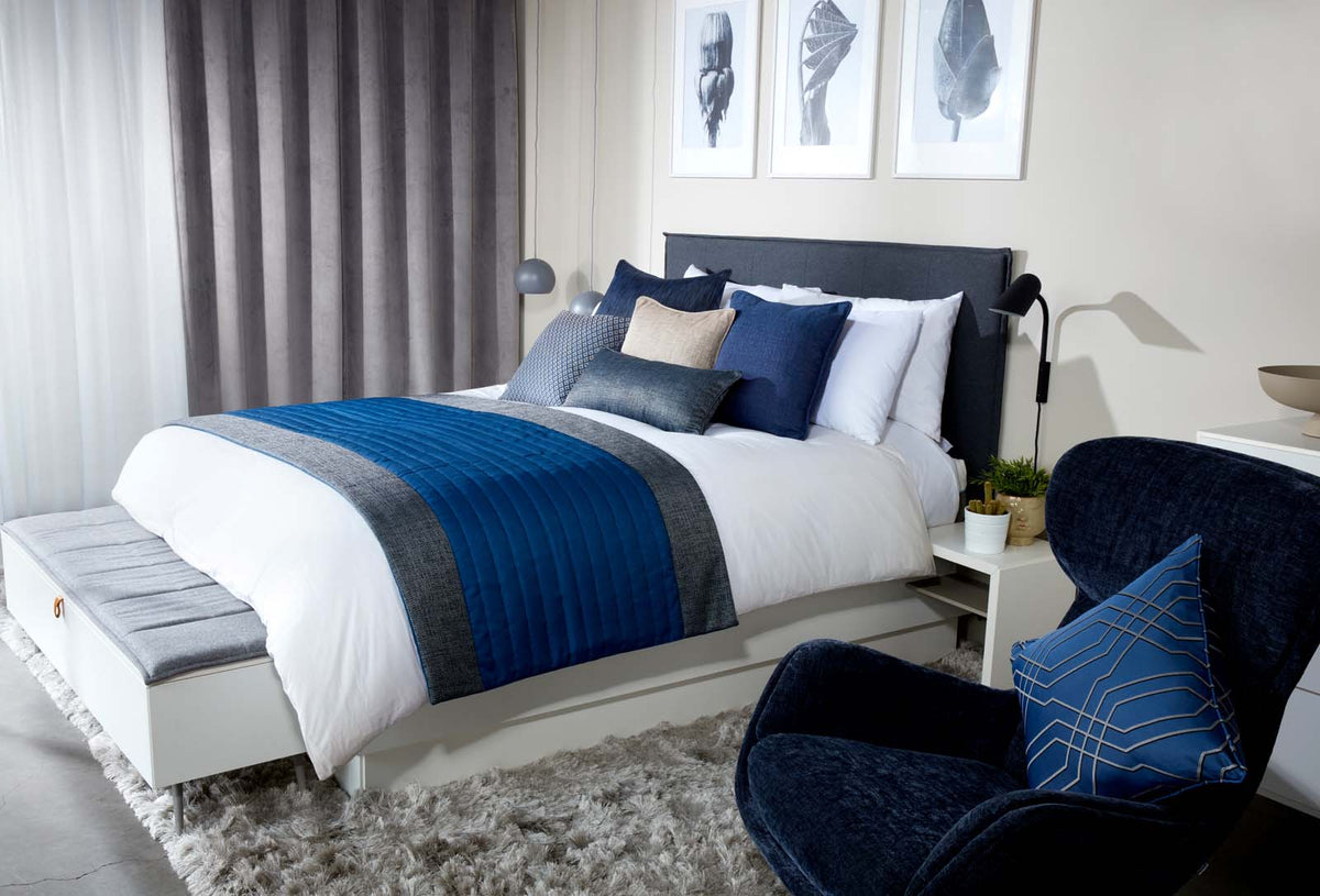 Edmund Bell Sensation Indigo Fire Retardant Curtains