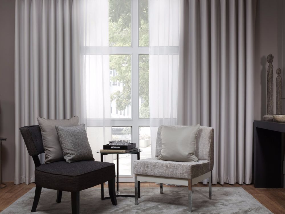 Edmund Bell Zanzibar Midnight Fire Retardant Curtains